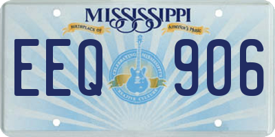 MS license plate EEQ906