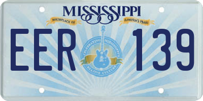 MS license plate EER139
