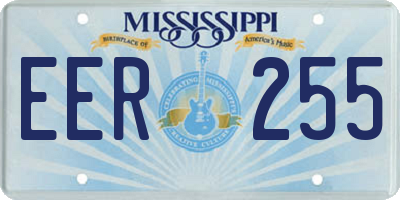 MS license plate EER255