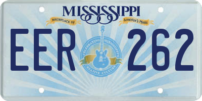 MS license plate EER262