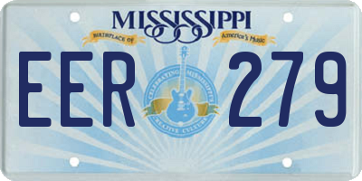 MS license plate EER279