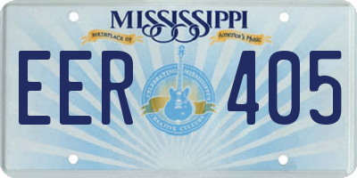 MS license plate EER405