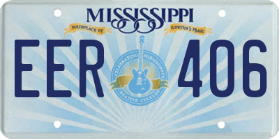 MS license plate EER406