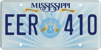 MS license plate EER410
