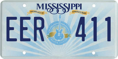 MS license plate EER411