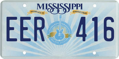 MS license plate EER416
