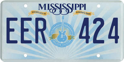 MS license plate EER424