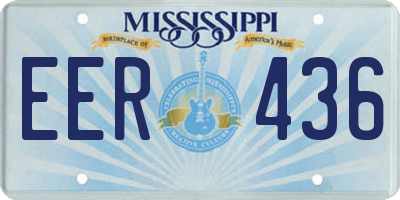 MS license plate EER436