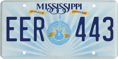 MS license plate EER443