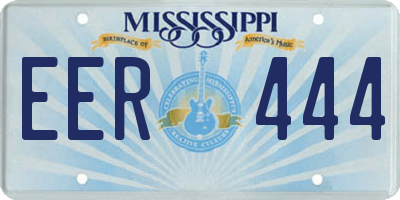 MS license plate EER444