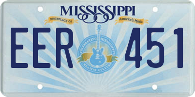 MS license plate EER451