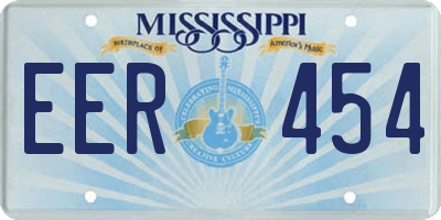 MS license plate EER454
