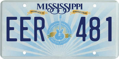 MS license plate EER481