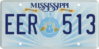 MS license plate EER513