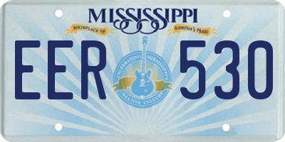 MS license plate EER530
