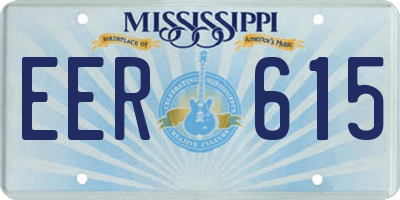 MS license plate EER615