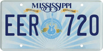 MS license plate EER720