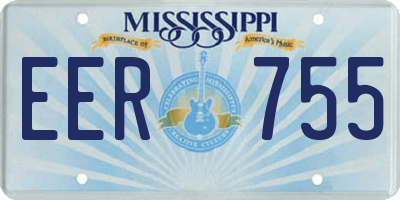 MS license plate EER755