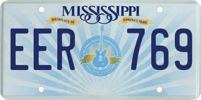 MS license plate EER769
