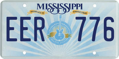 MS license plate EER776