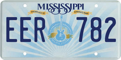 MS license plate EER782