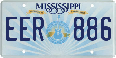 MS license plate EER886