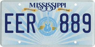 MS license plate EER889