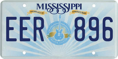 MS license plate EER896