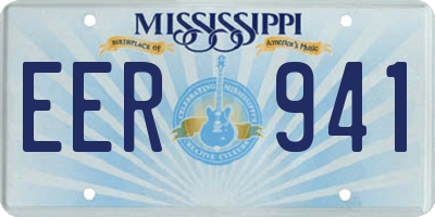 MS license plate EER941