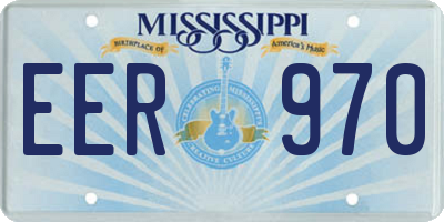 MS license plate EER970