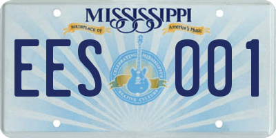 MS license plate EES001