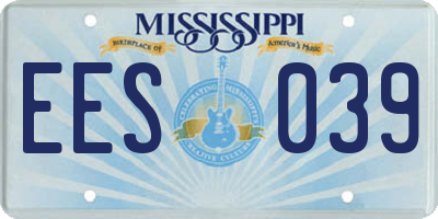 MS license plate EES039
