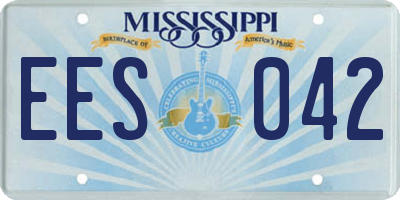 MS license plate EES042