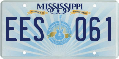 MS license plate EES061