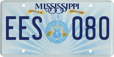 MS license plate EES080