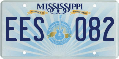 MS license plate EES082