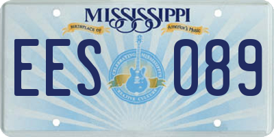 MS license plate EES089