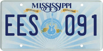 MS license plate EES091