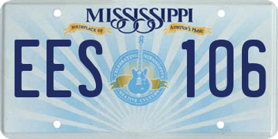 MS license plate EES106