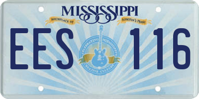 MS license plate EES116