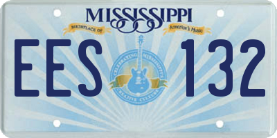 MS license plate EES132