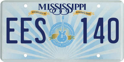 MS license plate EES140