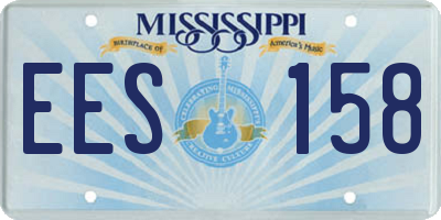 MS license plate EES158