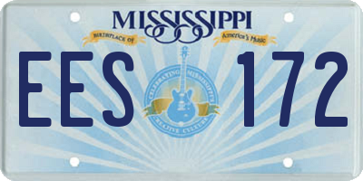 MS license plate EES172