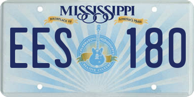 MS license plate EES180