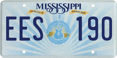MS license plate EES190
