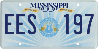 MS license plate EES197