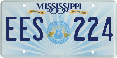 MS license plate EES224