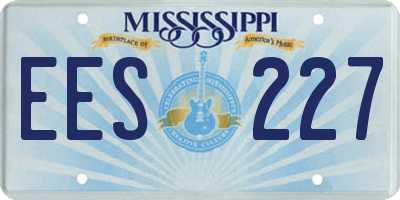 MS license plate EES227