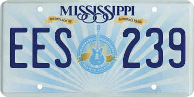 MS license plate EES239